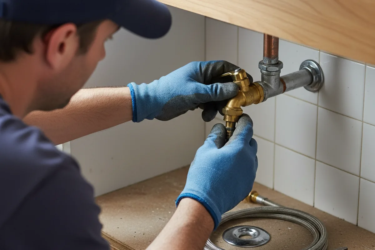 Shutoff valve and fitting work during Well Pump Repair in Scottsdale
